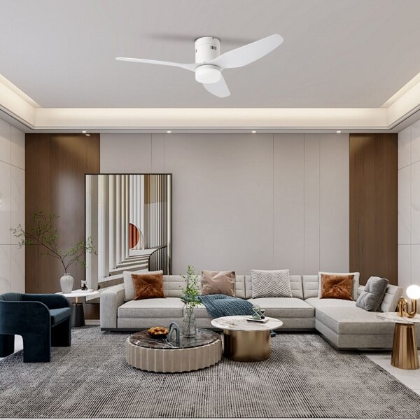ZEVENTI - Ventilatore da soffitto LED PADUA LED/18W/230V Wi-Fi Tuya bianco + telecomando