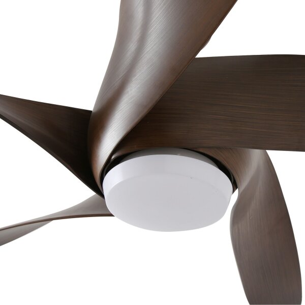 ZEVENTI - Ventilatore da soffitto LED LUCCA LED/18W/230V Wi-Fi Tuya marrone + telecomando