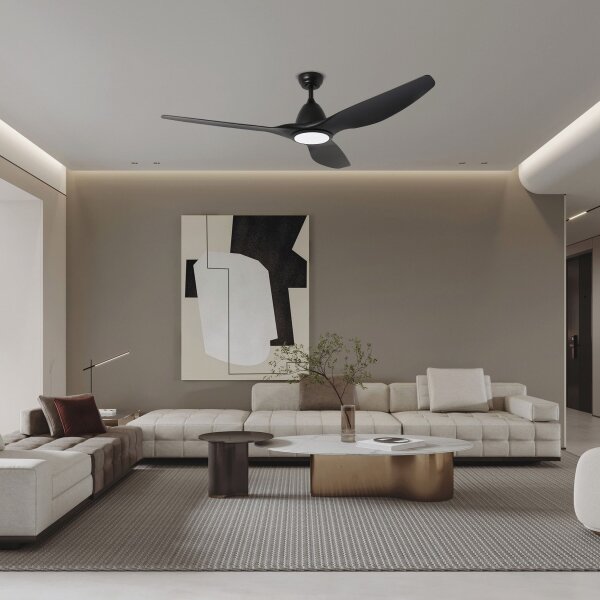 ZEVENTI - Ventilatore da soffitto LED URBINO LED/20W/230V Wi-Fi Tuya, nero + telecomando