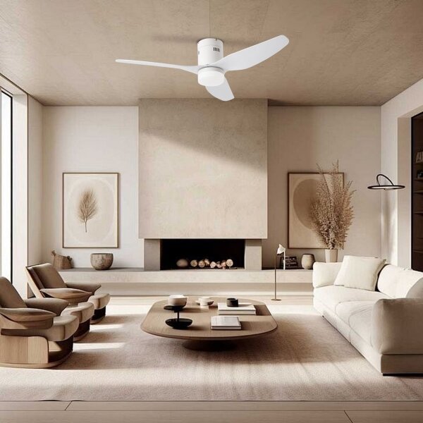 ZEVENTI - Ventilatore da soffitto LED PADUA LED/18W/230V Wi-Fi Tuya bianco + telecomando