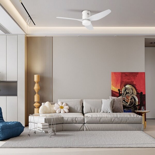 ZEVENTI - Ventilatore da soffitto LED PADUA LED/18W/230V Wi-Fi Tuya bianco + telecomando
