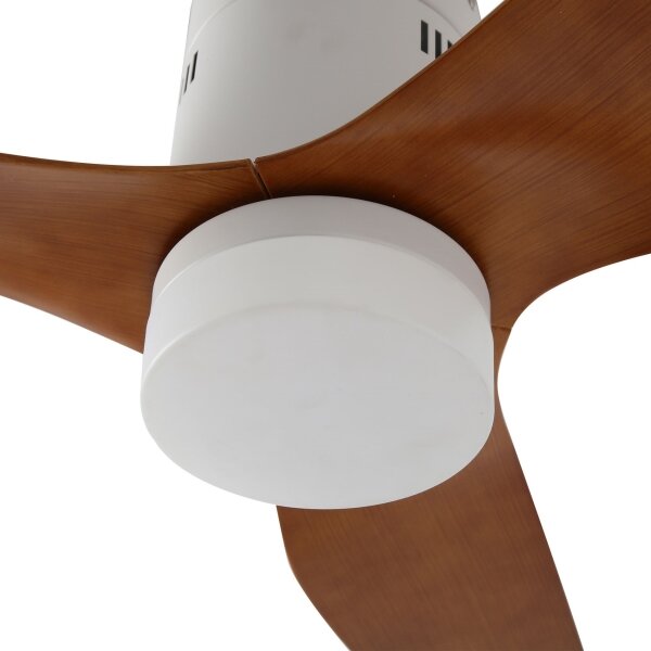 ZEVENTI - Ventilatore da soffitto LED PADUA LED/18W/230V Wi-Fi Tuya bianco/marrone + telecomando