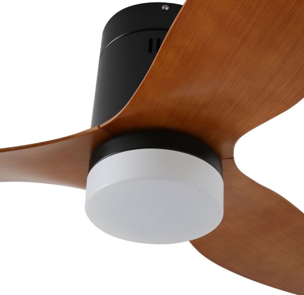 ZEVENTI - Ventilatore da soffitto LED PADUA LED/18W/230V Wi-Fi Tuya nero/marrone + telecomando