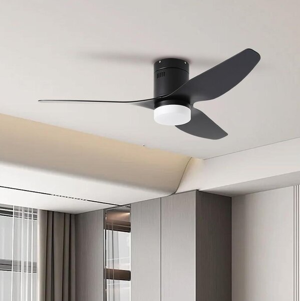 ZEVENTI - Ventilatore da soffitto LED PADUA LED/18W/230V Wi-Fi Tuya nero + telecomando