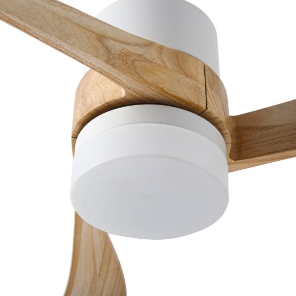 ZEVENTI - Ventilatore da soffitto LED NATURITO LED/18W/230V Wi-Fi Tuya bianco/rovere + telecomando