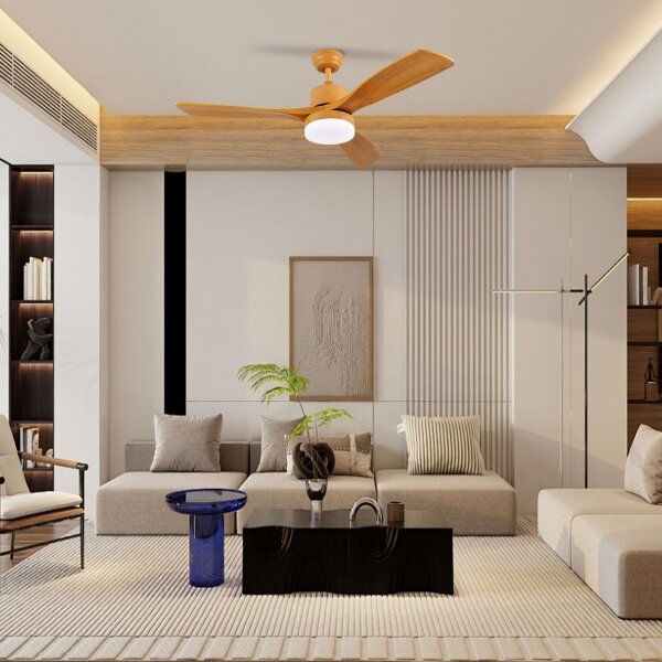 ZEVENTI - Ventilatore da soffitto LED MARE LED/24W/230V Wi-Fi Tuya rovere + telecomando