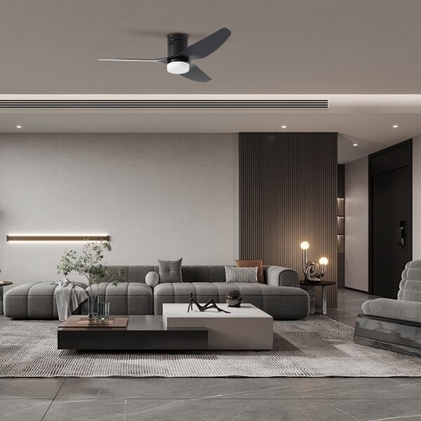 ZEVENTI - Ventilatore da soffitto LED PADUA LED/18W/230V Wi-Fi Tuya nero + telecomando