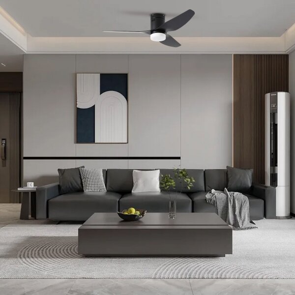 ZEVENTI - Ventilatore da soffitto LED PADUA LED/18W/230V Wi-Fi Tuya nero + telecomando