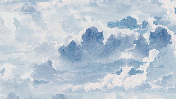 Carta da parati Un cielo blu e bianco con nuvole, Carta da parati Cielo, Carta da parati popolare, u98797v2 - Tapeko.it