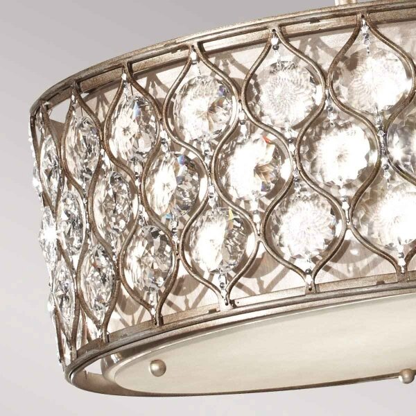 Feiss FE-LUCIA-B - Lampadario a sospensione con supporto rigido LUCIA 3xE27/60W/230V
