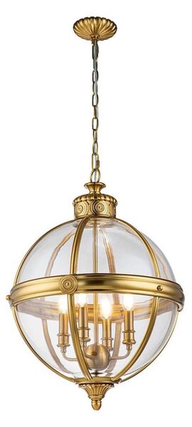 Feiss FE-ADAMS-4P-BB - Lampadario a sospensione con catena ADAMS 4xE14/60W/230V oro