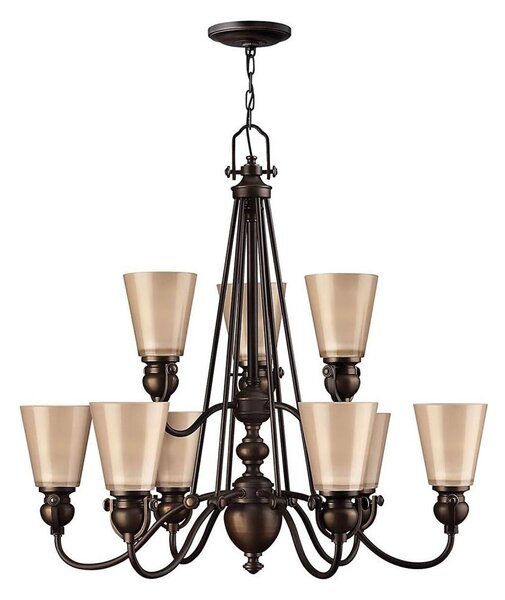 Hinkley HK-MAYFLOWER9 - Lampadario a sospensione con catena MAYFLOWER 9xE27/60W/230V