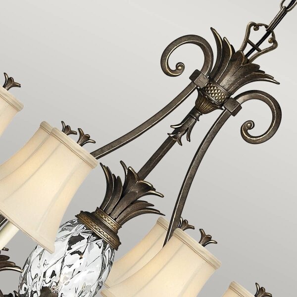 Hinkley HK-PLANT7-PZ - Lampadario a sospensione con catena PLANTATION 7xE14/40W/230V bronzo