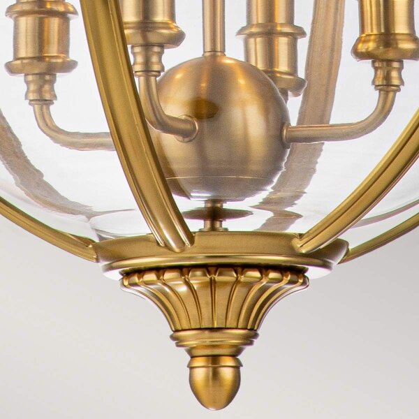 Feiss FE-ADAMS-4P-BB - Lampadario a sospensione con catena ADAMS 4xE14/60W/230V oro