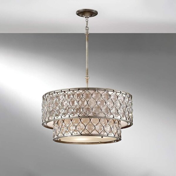 Feiss FE-LUCIA-P-E-2TR - Lampadario a sospensione con supporto rigido LUCIA 6xE27/60W/230V