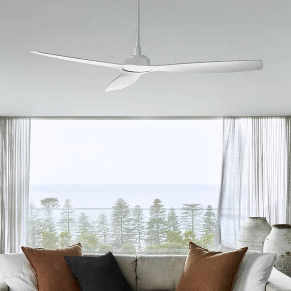 Beacon Lighting Ventilatore da soffitto Beacon Moto, bianco, Ø 132 cm, silenzioso