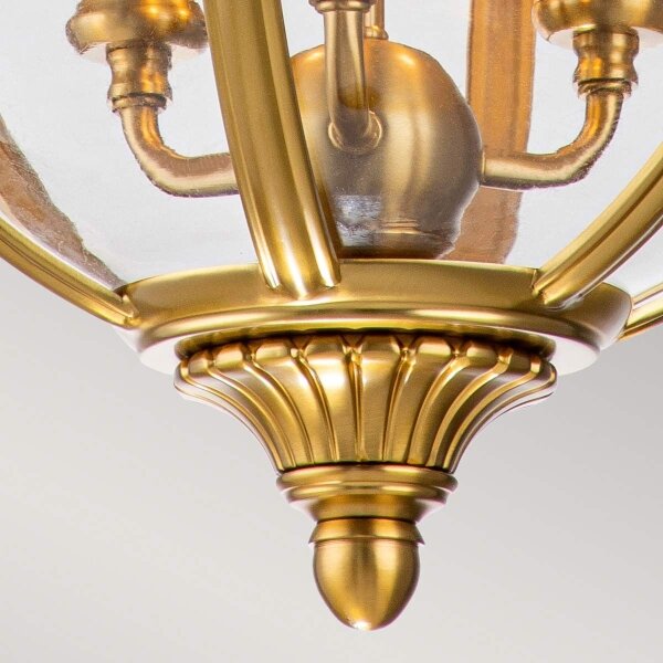 Feiss FE-ADAMS-3P-BB - Lampadario a sospensione con catena ADAMS 3xE14/60W/230V oro