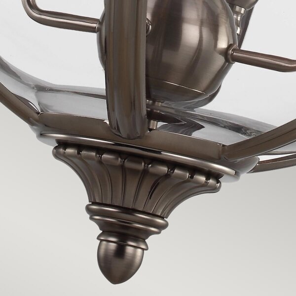 Feiss FE-ADAMS-4P-ANL - Lampadario a sospensione con catena ADAMS 4xE14/60W/230V bronzo