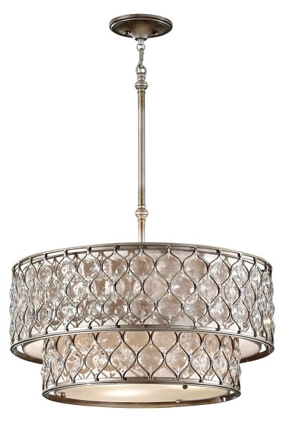 Feiss FE-LUCIA-P-E-2TR - Lampadario a sospensione con supporto rigido LUCIA 6xE27/60W/230V