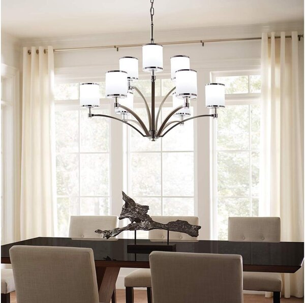 Feiss FE-PROSPECT-PARK9 - Lampadario a sospensione con catena PROSPECT PARK 9xE27/60W/230V