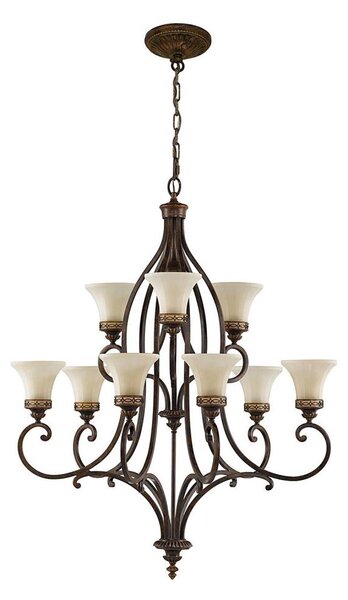 Feiss FE-DRAWING-ROOM9 - Lampadario a sospensione con catena DRAWING ROOM 9xE27/60W/230V