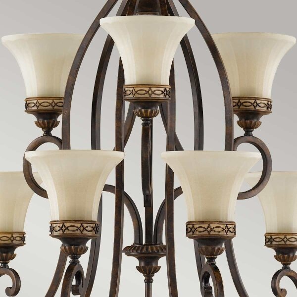 Feiss FE-DRAWING-ROOM9 - Lampadario a sospensione con catena DRAWING ROOM 9xE27/60W/230V
