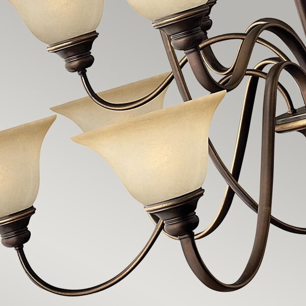 Hinkley HK-CELLO15 - Lampadario a sospensione con catena CELLO 15xE27/60W/230V