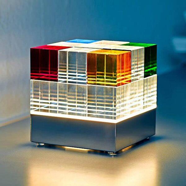 TECNOLUMEN Cubelight Move lampada da tavolo, colorata