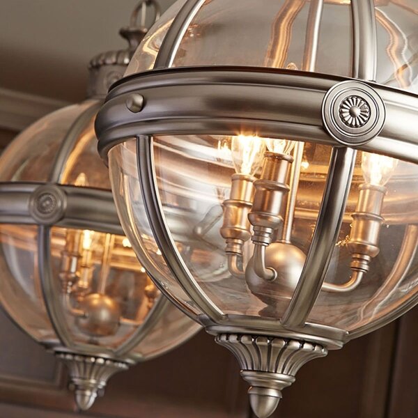 Feiss FE-ADAMS-3P-ANL - Lampadario a sospensione con catena ADAMS 3xE14/60W/230V bronzo