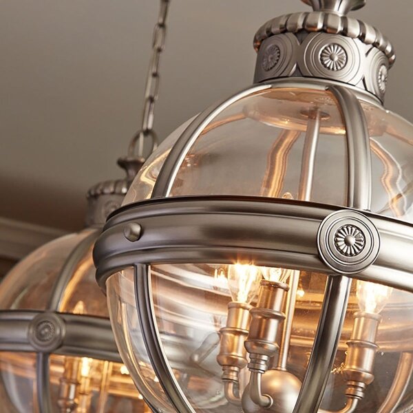 Feiss FE-ADAMS-3P-ANL - Lampadario a sospensione con catena ADAMS 3xE14/60W/230V bronzo