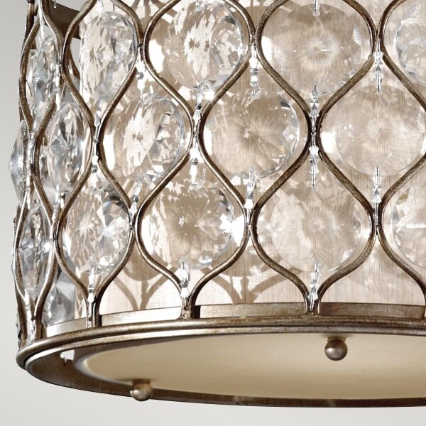 Feiss FE-LUCIA-P-C - Lampadario a sospensione con supporto rigido LUCIA 1xE27/60W/230V