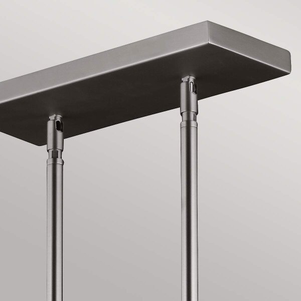 Feiss FE-HOBSON-3P-SN - Lampadario a sospensione con supporto rigido HOBSON 3xE27/60W/230V
