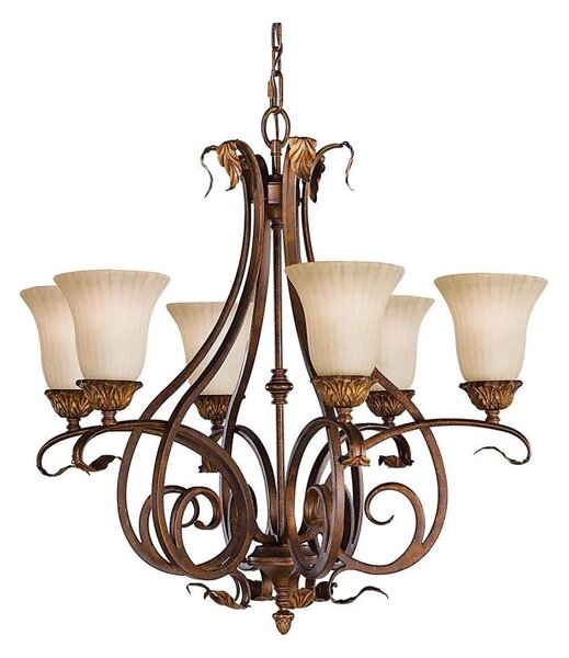 Feiss FE-SONOMAVALLEY6 - Lampadario a sospensione con catena SONOMA VALLEY 6xE27/60W/230V