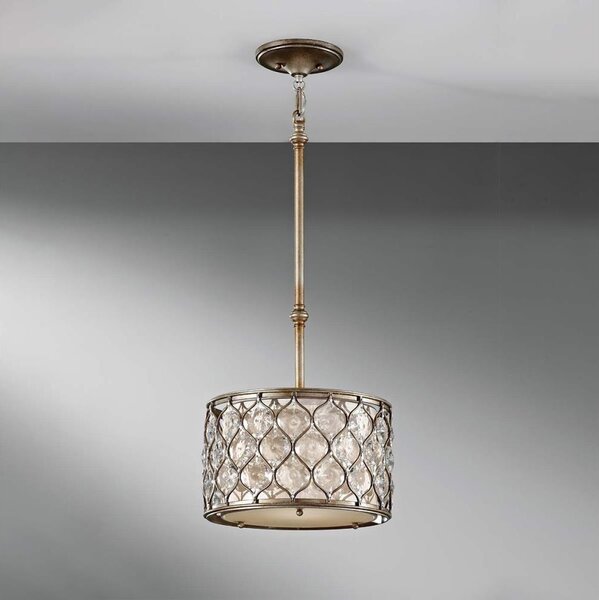 Feiss FE-LUCIA-P-C - Lampadario a sospensione con supporto rigido LUCIA 1xE27/60W/230V