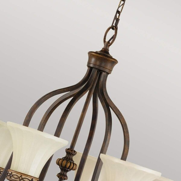 Feiss FE-DRAWING-ROOM6 - Lampadario a sospensione con catena DRAWING ROOM 6xE27/60W/230V