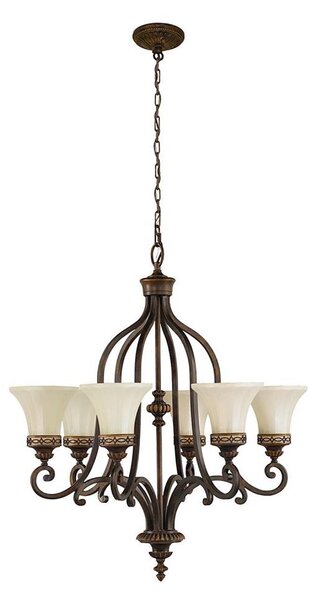 Feiss FE-DRAWING-ROOM6 - Lampadario a sospensione con catena DRAWING ROOM 6xE27/60W/230V