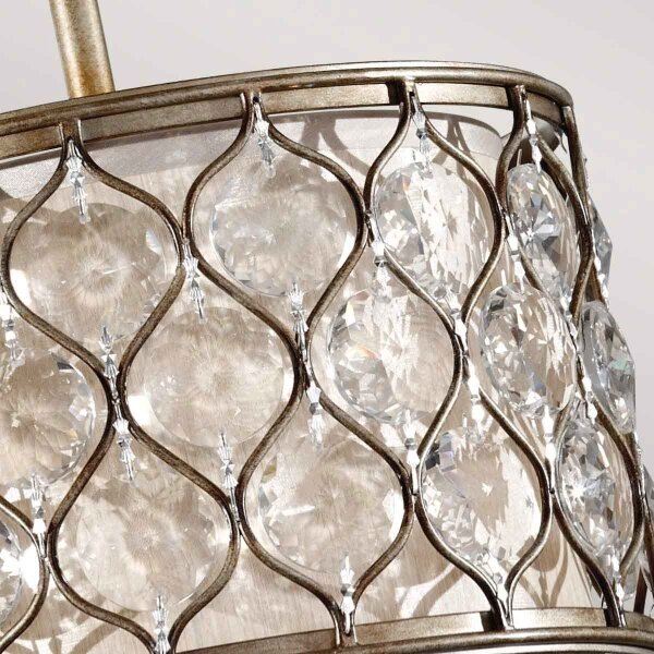Feiss FE-LUCIA-P-C - Lampadario a sospensione con supporto rigido LUCIA 1xE27/60W/230V