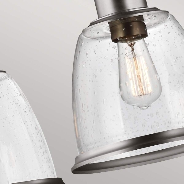 Feiss FE-HOBSON-3P-SN - Lampadario a sospensione con supporto rigido HOBSON 3xE27/60W/230V