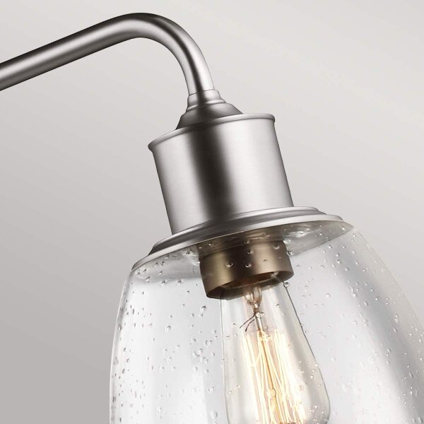 Feiss FE-HOBSON-3P-SN - Lampadario a sospensione con supporto rigido HOBSON 3xE27/60W/230V