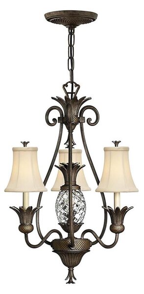 Hinkley HK-PLANT3-PZ - Lampadario a sospensione con catena PLANTATION 4xE14/40W/230V bronzo