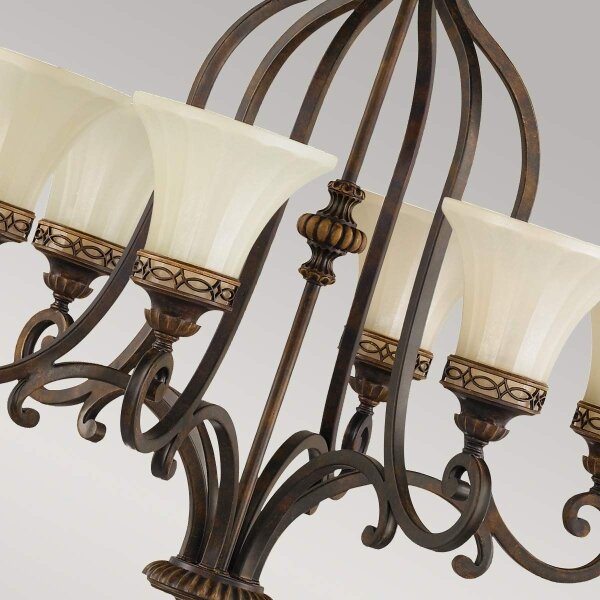 Feiss FE-DRAWING-ROOM6 - Lampadario a sospensione con catena DRAWING ROOM 6xE27/60W/230V