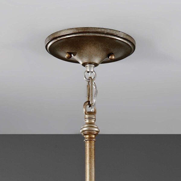 Feiss FE-LUCIA-P-C - Lampadario a sospensione con supporto rigido LUCIA 1xE27/60W/230V
