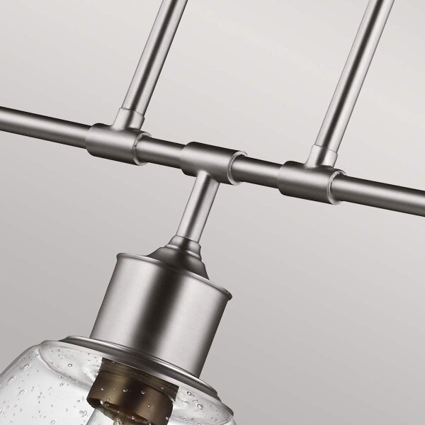 Feiss FE-HOBSON-3P-SN - Lampadario a sospensione con supporto rigido HOBSON 3xE27/60W/230V
