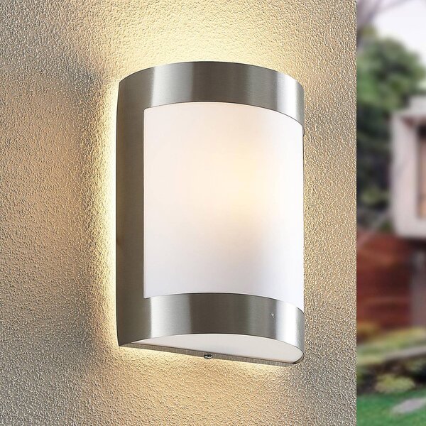 Applique da esterno con pannello solare integrato,struttura in acciaio  inossidabile, 1 Luce LED 1W (100Lm) IP44