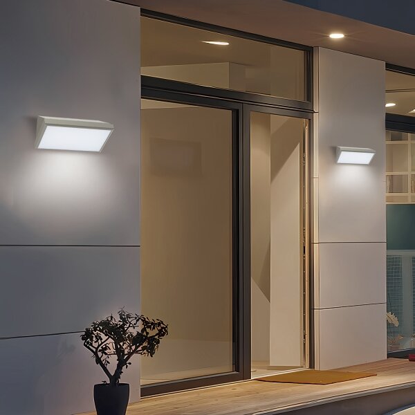 Brilagi-LED Applique da esterno con sensore TRIANGLE LED/20W/230V, grigio, IP65