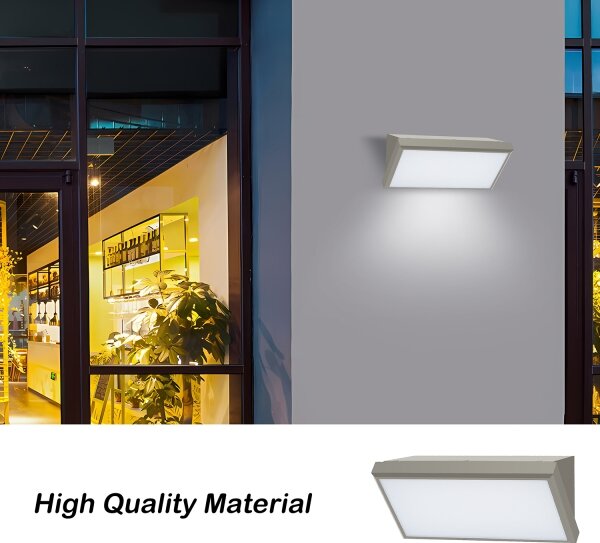 Brilagi-LED Applique da esterno con sensore TRIANGLE LED/20W/230V, grigio, IP65