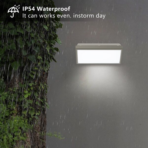 Brilagi-LED Applique da esterno con sensore TRIANGLE LED/20W/230V, grigio, IP65
