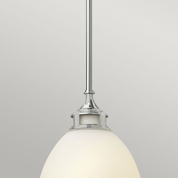 Hinkley HK-AMELIA-P-M-CM - Lampadario a sospensione con supporto rigido AMELIA 1xE27/60W/230V cromo lucido