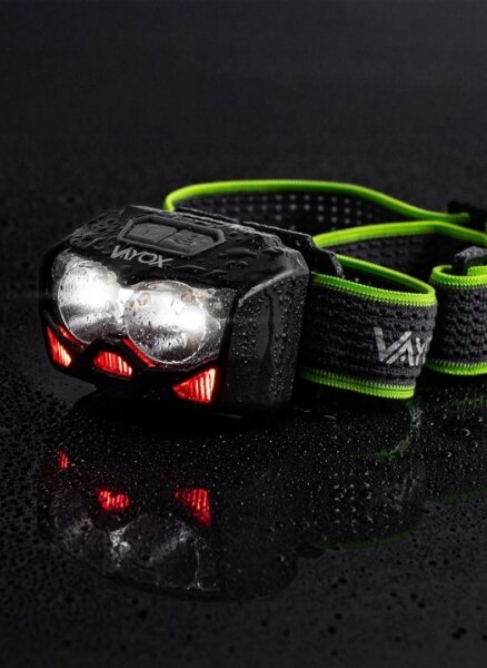 Lampada frontale LED ricaricabile con sensore 2xLED/5W/5V/3xAAA IP65 500 lucente 1200 mAh