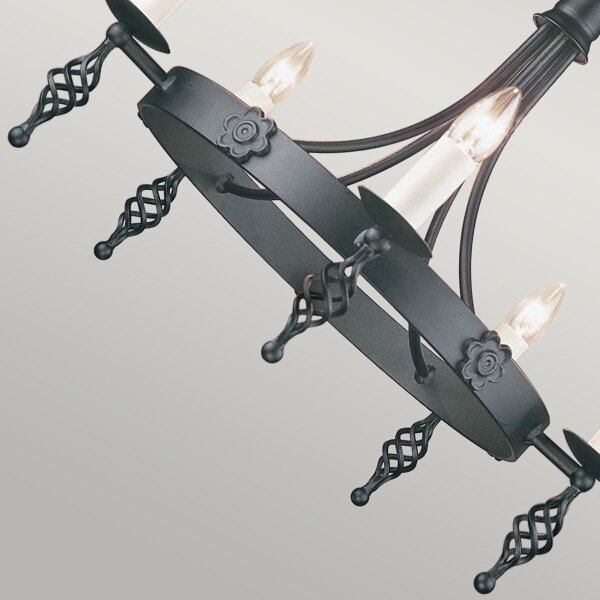 Elstead BY5-BLACK - Lampadario a sospensione con catena BELFRY 5xE14/60W/230V